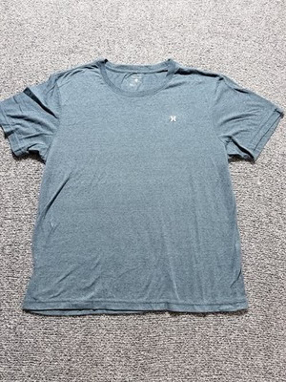 Hurley Surfside, Casual, Athleisure, Minimalist Teal/Blue T-Shirt Xlg
